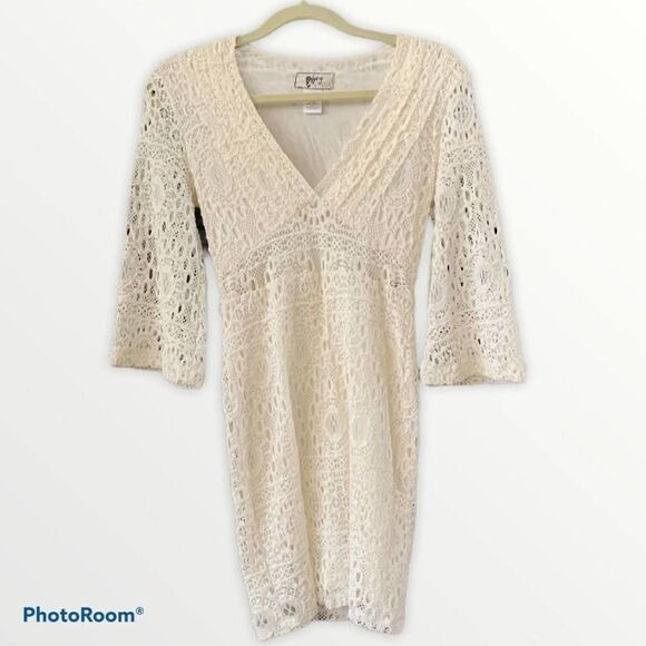 Nightcap Plunging V Neck Knit Mini Dress Size 2 - Picture 1 of 8
